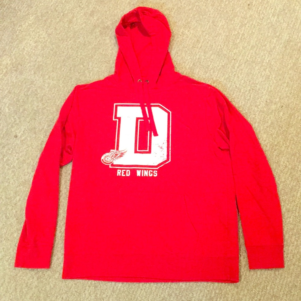 Red NHL Detroit Red Wings hockey hoodie